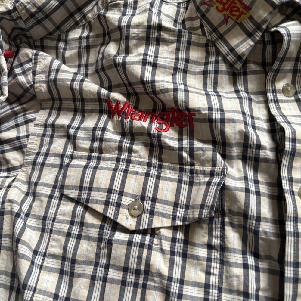 Wrangler Lyles Ropes Button Up Western Rodeo Shirt Men's Large Plaid Multi Color - Picture 6 of 9